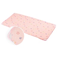 韓國 GIO Pillow - 智慧二合一有機棉超透氣排汗嬰兒床墊-水手熊粉