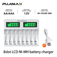 PUJIMAX 8slot battery charger AA/AAA battery NI-MH battery rechargeable battery fast charging