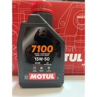 MOTUL 4T 7100 15W50 (NEW PACKAGING) ENGINE Oil Motorcycle 1L 100% ORI MOTUL