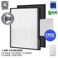 AIRPRO Sharp FZ-W53SEF FZ-S51SEF Air Purifier Filter HEPA + Deodorizing for FU-S51E, FU-W43E, FU-W53