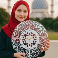 Jam Dinding Besar Ruang Tamu 50cm Jam Dinding Surah Al-Ikhlas 50cm Jam Dinding Aesthetic Jam Hadiah