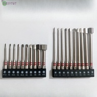 10 Pcs Precision Hex Screwdriver Bits H1.5 to H10 mm 6.35mm Hex Shank 65mm 100mm