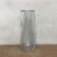 WH11969【四十八號老倉庫】全新 早期 進口 氣泡 水波紋 水瓶 玻璃杯 花瓶 高19.5cm 有瑕 1瓶價