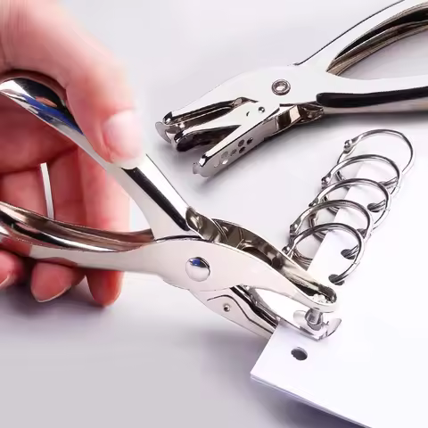 6mm Metal Pore Diameter Punch Pliers Single Hole Puncher Hand Paper Scrapbooking Punches Paper Hole