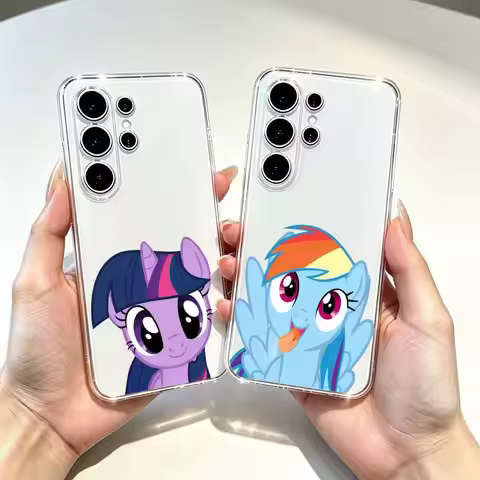Cartoon My Little pony gift Phone Case Transparent Silicone Soft For Samsung S25,S24,S21,S22,S23,S30