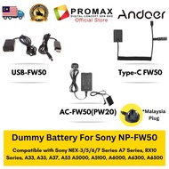 ACK-FW50 AC-PW20 USB-FW50 Type-C FW50 Dual USB Power Kit AC Adapter Replacement For Sony NP-FW50 PW2