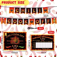 Chili Cook Off Supplies Chili Cook Off Decorations Chili Cook Off Banner Score Cards Award Certifica