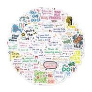 100PCS Motivational Quotes Collage Colorful Inspirational Quotes Artwork Sticker Suitable for Phone 