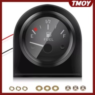 TMOY 2" 52mm Fuel Level Gauge Car Meter White LED Light  Rim Automotive Gauges 12V