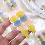 2Pcs gummy hearts hair clips [NEW] 9 variations