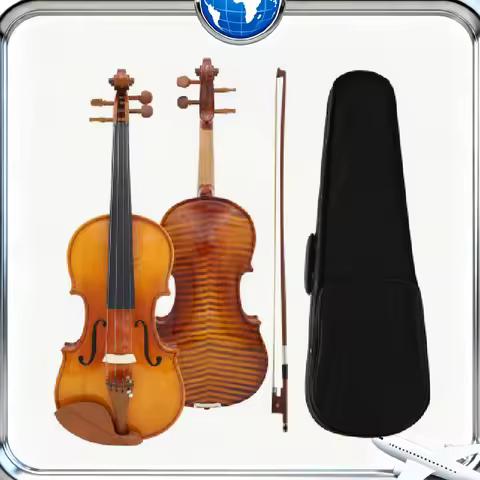 Acoustic Violin 1/2 1/4 1/8 3/4 4/4 Full Size Violin Solid Wood Spruce Panel Fiddle With Case Bow Be