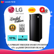 LG SMART INVERTER UPRIGHT FREEZER(AUTHORISED DEALER)GN-304SHBT WESTERN BLACK [LIMITED EDITION]
