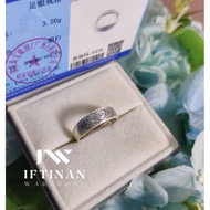 999.9% Pure Silver Ring, Peony Carving, Certified