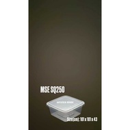SQ250/SQ350/SQ450/SQ550 MSE Square Plastic Disposable Food Container (10pcs/50pcs) / Bekas Petak / B