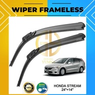 Honda Stream Car Frameless Front Wiper 1set 2pcs - Gudang Dannis