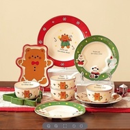 Molly Preferred Animal Party Christmas Tableware Noodle Bowl Plate Christmas Tree Plate Gingerbread 