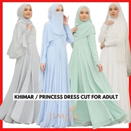 Bella Dress Khimar Princess Cut Dress Baju Bertunang Baju Nikah Dress Kembang Baju Dinner Khimar