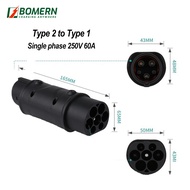 BOMERN EVSE charger 250V single phases ev adaptor type 2 to type 1