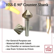 Ready Stock, HSS-E 90º Counter Shank, 12.4mm to 31.0mm, material high speed steel with cobolt