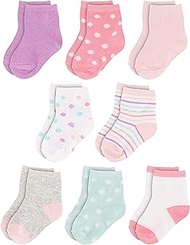 Rising Star Baby Socks for Boys & Baby Girl Newborn Socks - Crew Ankle Cotton Infant Socks 0-6, 6-12