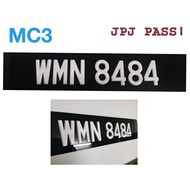 Nombor Plate Kereta Standard JPJ Lulus Nombor dan Huruf / JPJ Standard Approve Size Car Number and F