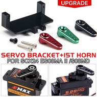 Metal Servo Mount 15T Arm for RC crawler SCX24 Upgrades Emax ES08MA II Servo Bracket Horn