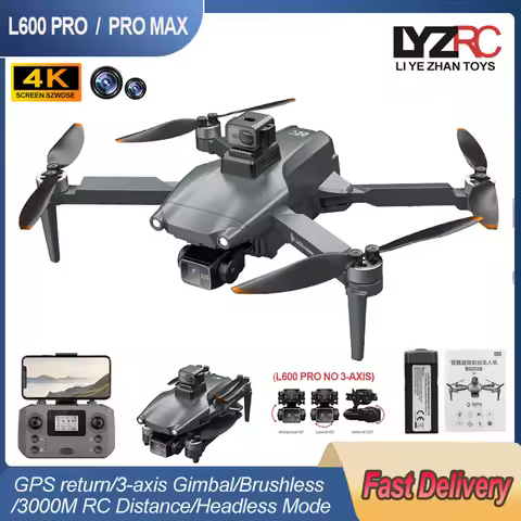 L600 PRO/L600 PRO MAX Drone Brushless Motor GPS 4K Professional Dron 5G WIFI 3-axis gimbal Aerial He