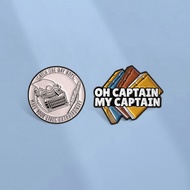 Dead Poets Society Enamel Pin Literary Quote Book Brooch Typwriter Badges Clothing Accessories Gifts