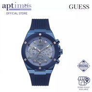 [Aptimos] Guess GW0057G3 Blue Chronograph Dial Men Multi-function Blue Silicone Strap Watch