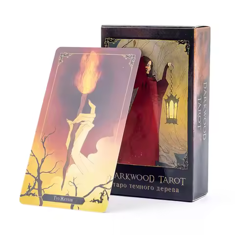 таро темного дерева Darkwood Tarot 78 Cards Deck Russian Visions Divination Edition Deck Board Playi