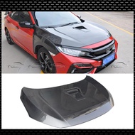 Carbon Fiber TR Style Front Engine Hood Bonnet Cover For Honda CIVIC FK8 FK7 FC1 2016-2021