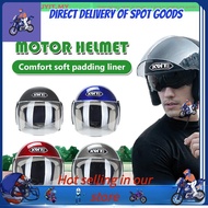 helmet ☂{Ready Stock}Motorcycle Helmet Motor Helmet Topi Keledar Motosikal Racing Topi Original Helmet Half Cut Steng Kura頭盔♗