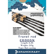 DRANCKRAZY Travel rod BLACK SERPENT "CODEON" Bait casting rod