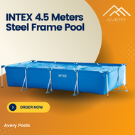 INTEX 4.5m x 2.2m x 83.8cm Outdoor Rectangular Pool / Outdoor Swimming Pool for Home Use / Rectangul