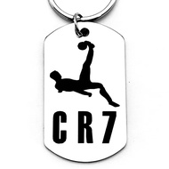 Cr7 Football Stainless Steel Keychain, Fan Accessories, Fashionable, Simple, Novel and Unique Access