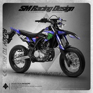 Decal Stiker Wr 155 R Full Body Warna Biru Hitam Terbaru 2024 Monster Energy