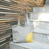 圓點原創設計帆布大容量托特包#茶棕色