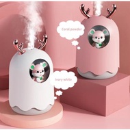 Cute 300ml Bear Air Humidifier USB Aroma Diffuser Night Light Lamp H2O Mist Spray Room Purifier With