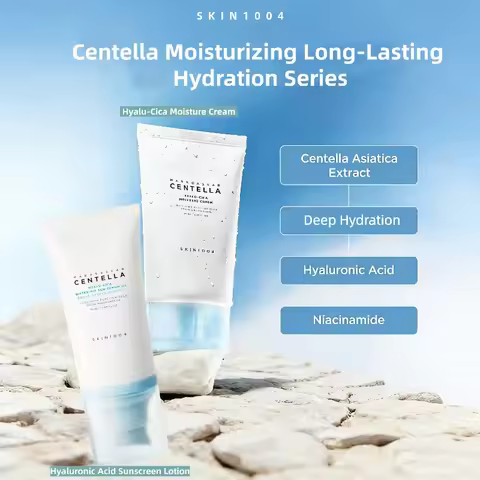 Korean Centella Hyalu Cica Water-Fit Sun Serum SPF50 Sunscream & Facial Hyalu-Cica Moisture Cream Be
