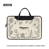 laptop bag bag Huabu Simple Creative Flower Laptop Bag Portable for Apple macbook15 Point 6 Inch New Air13.3 Huawei matebook Lenovo Women's 14 Inner Bag Pro Protective Cover