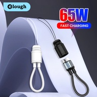 Elough 20CM Short USB C Cable Key Lanyard Type C To Type C Fast Charging Cable Wire Mobile Power Ban