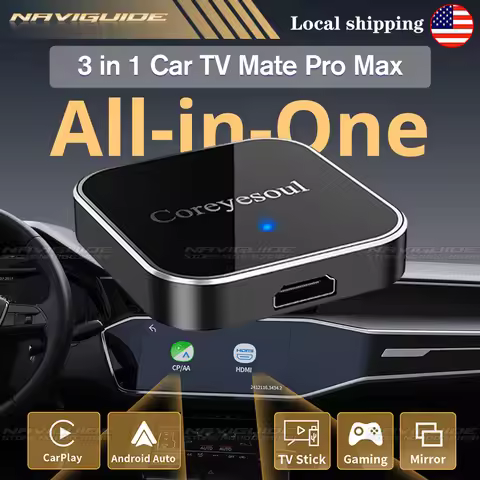 NAVIGUIDE Car TV Mate Pro 3-in-1 Wireless CarPlay Android Auto Multimedia HDMI Converter for Fire Go