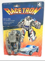 罕有絕版台灣製造台版 RACETRON PORSCHBOT 保時捷變形金剛機械人