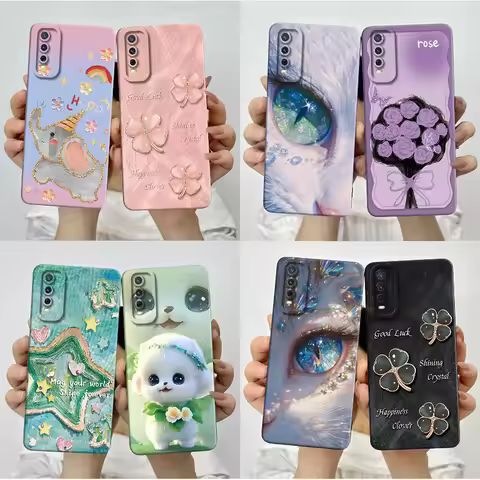 For Vivo V2027 V2028 Y20 Y20i Case Pretty Butterfly Flowers Silicone Soft TPU Coque Cover For Vivo Y