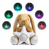 Guess How Much I Love You - Nutbrown Hare Rabbit Stuffed Animal with Multicolor Soothing Lights and