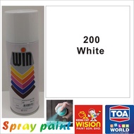WHITE ( 200 ) WIN Spray TOA Tin 400cc  Tin /Spray Tin /Cat Tin/ 喷漆 / Cat Spray / Acrylic Lacquer Pai