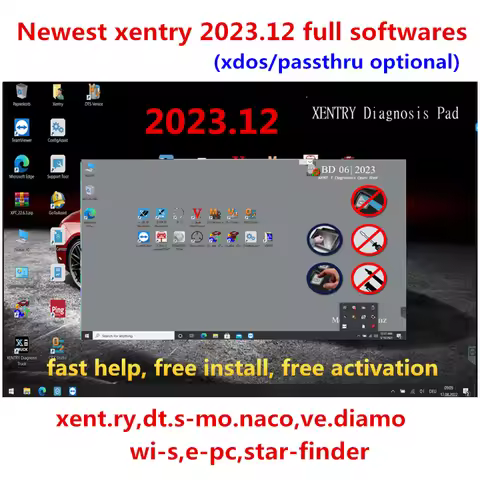 Newest 2023.12 Xentry Full Softwares DAS,Vediamo,D.TS,W.IS,EP.C,Starfind.er Free Install Activate fo