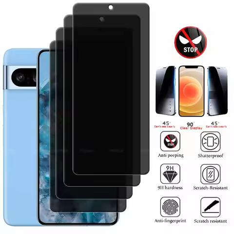 4/3/2/1Pcs For Google Pixel 8 Pro Glass Google Pixel8 Pixel 8 Pro 8A Glass Privacy Anti-Spy Glue Scr