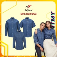 NTMY Lefonse 100% Cotton Denim Shirt Short Sleeve Long Sleeve Unisex Adult D01/D02/D03