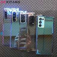 ≮ Small M trend phone case ≯กระจกหลังใสสำหรับ OPPO Reno 4 5 Pro 5G Reno4 Reno5ฝาหลังปิดโทรศัพท์ด้านหลังเคสหน้าจอโทรศัพท์สติ๊กเกอร์ทดแทน CPH2201